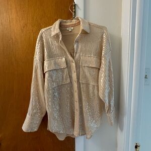 Anthropologie Sequin Shirt Dress